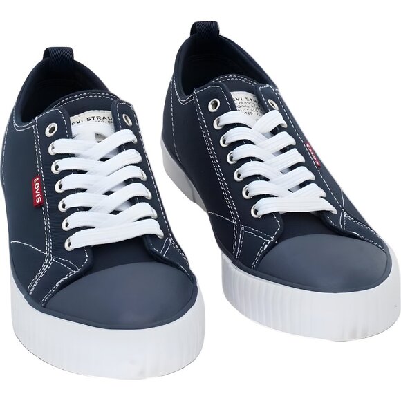 Levi's Anikin Canvas Sneakers Navy Low Top Casual Shoes Men US 8M - Picture 1 of 6